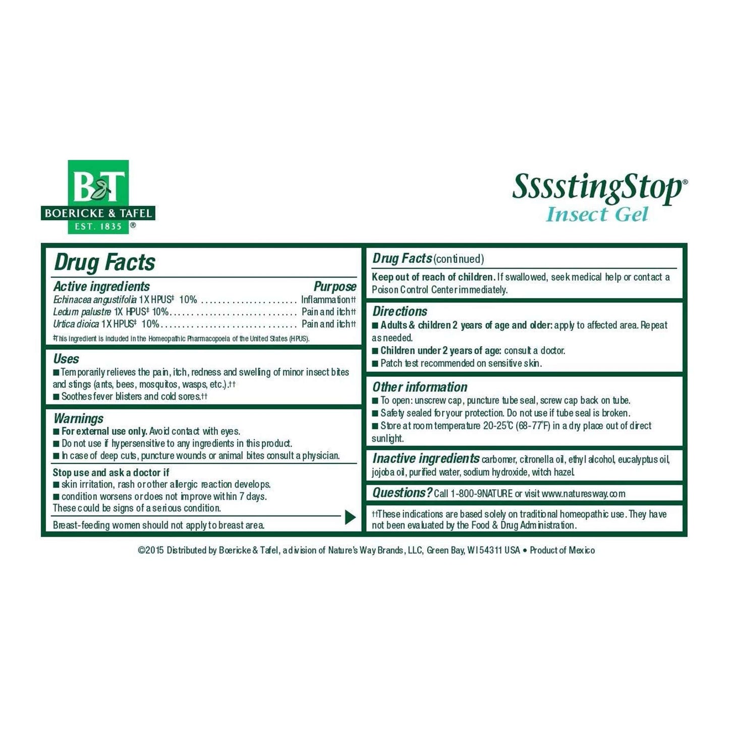 Boerickle & Tafel SssstingStop Gel 2