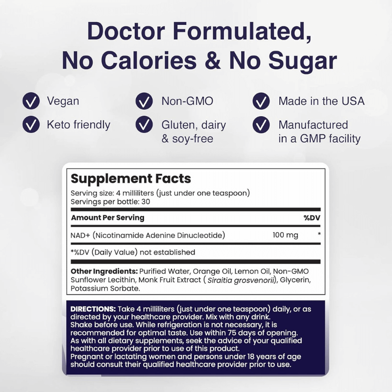 Rho Nutrition Liposomal NAD+ Liquid 8
