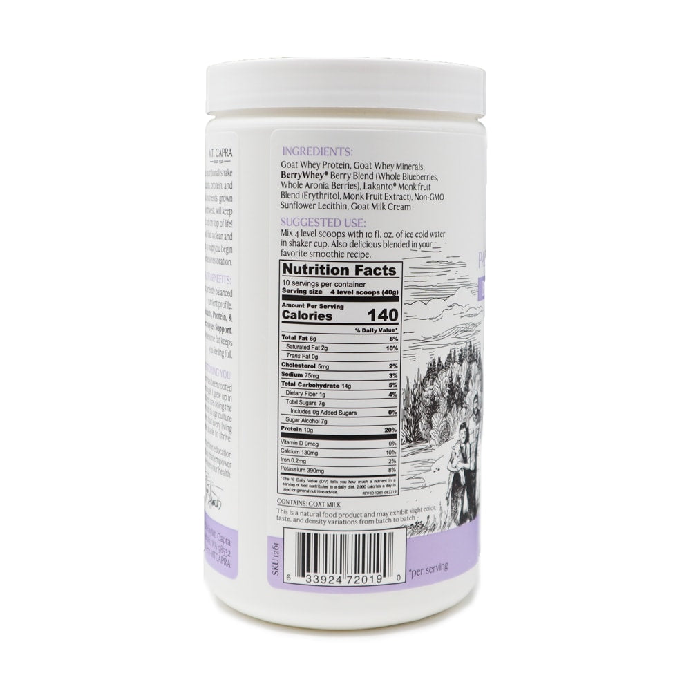 Mt. Capra Pacific Northwest Real Berries and Whey Protein Powder
