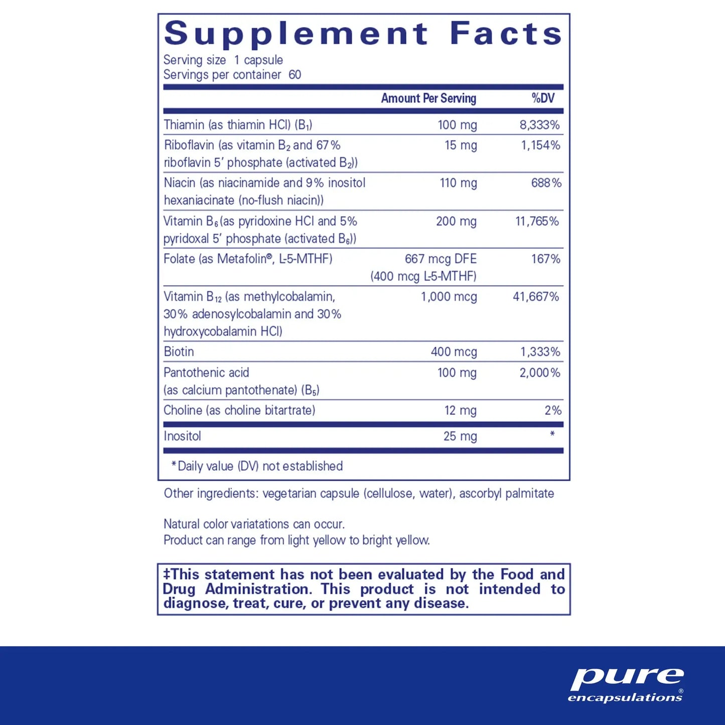 Pure Encapsulation B6 Complex Capsules