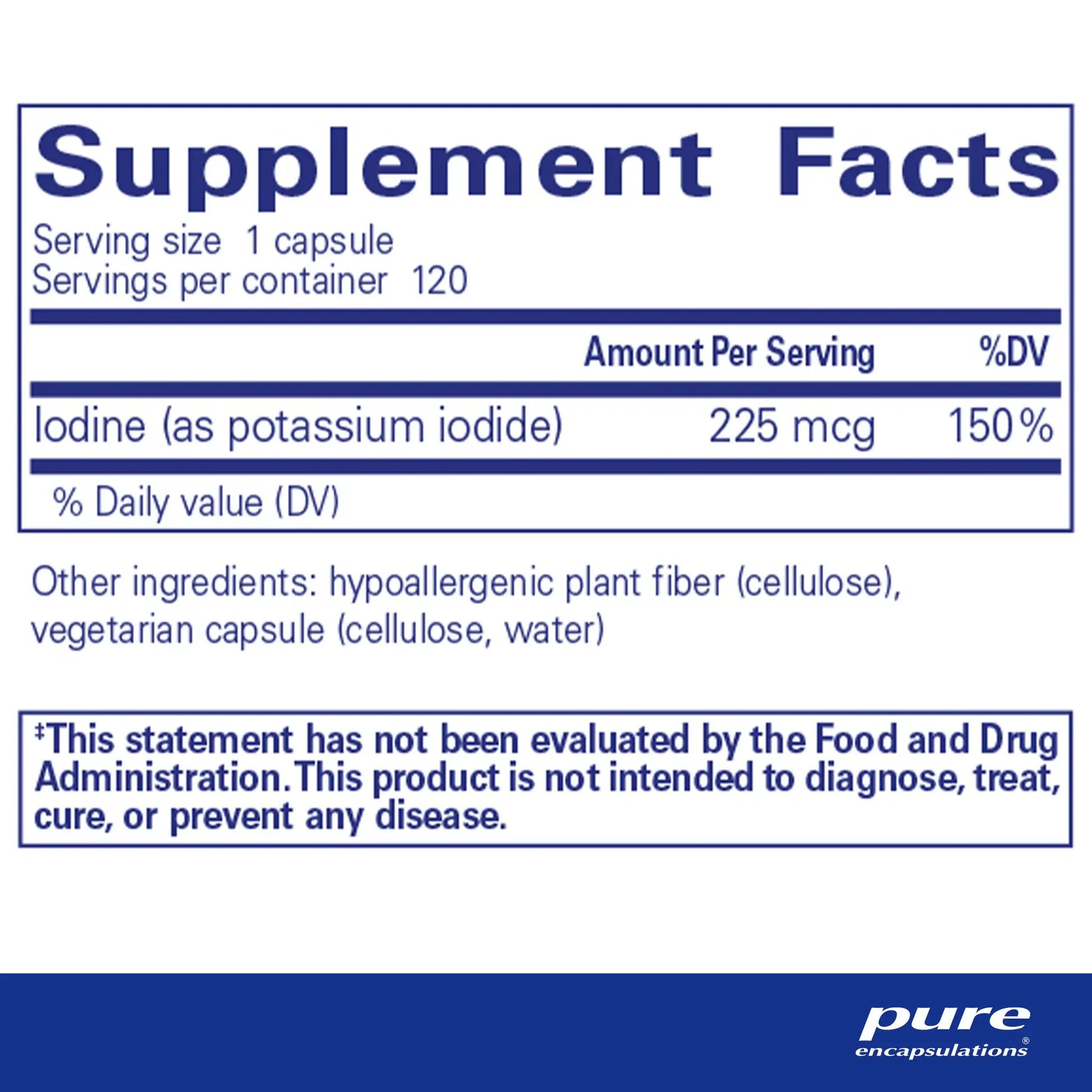 Pure Encapsulations Iodine Capsules
