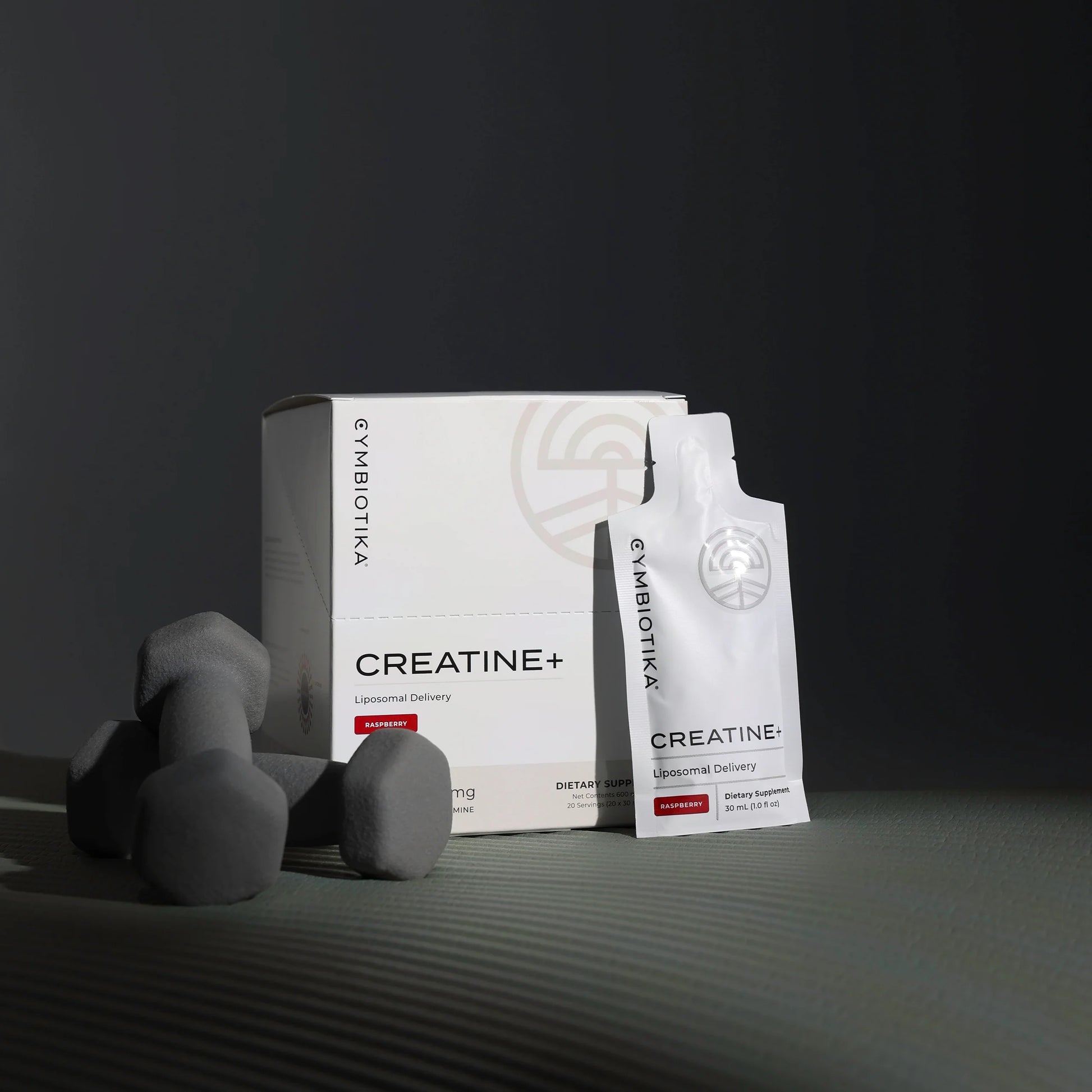 Image of Cymbiotika Creatine Packets with free weights