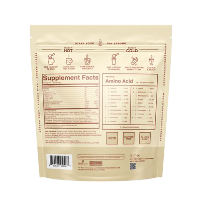 Strong Coffee Company Instant Latte + Collagen - Hazelnut Mocha 6