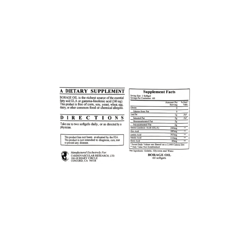 Ecological Formulas Borage Oil GLA-240 2