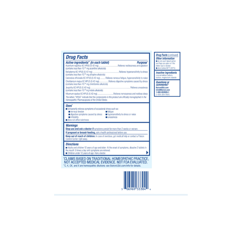 Boiron StressCalm Tablets 4