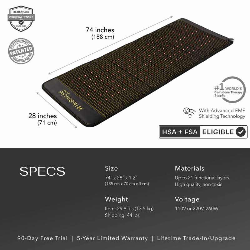 Healthy Line Jet Mat Full Pro PLUS 7428 Firm | Photon PEMF InfraMat Pro® 2