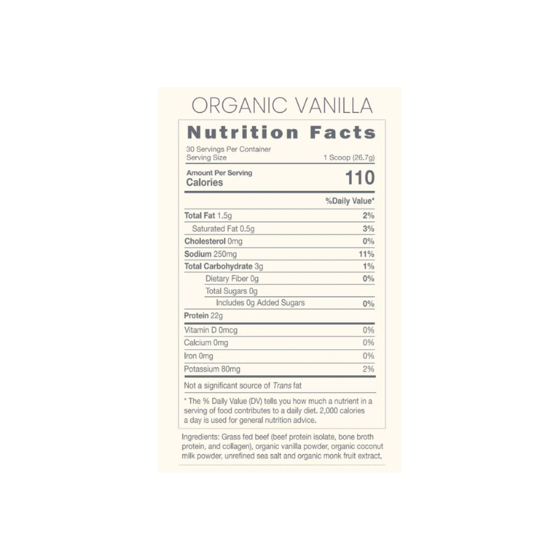 Kono Beef Protein Blend - Organic Vanilla