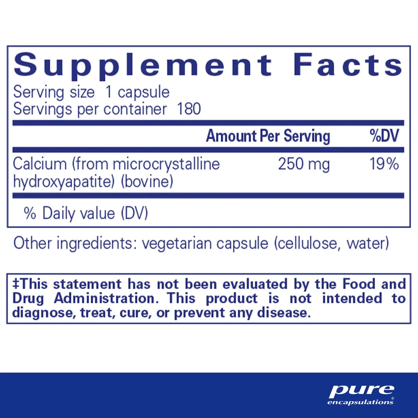 Pure Encapsulation Calcium (MCHA) Capsules