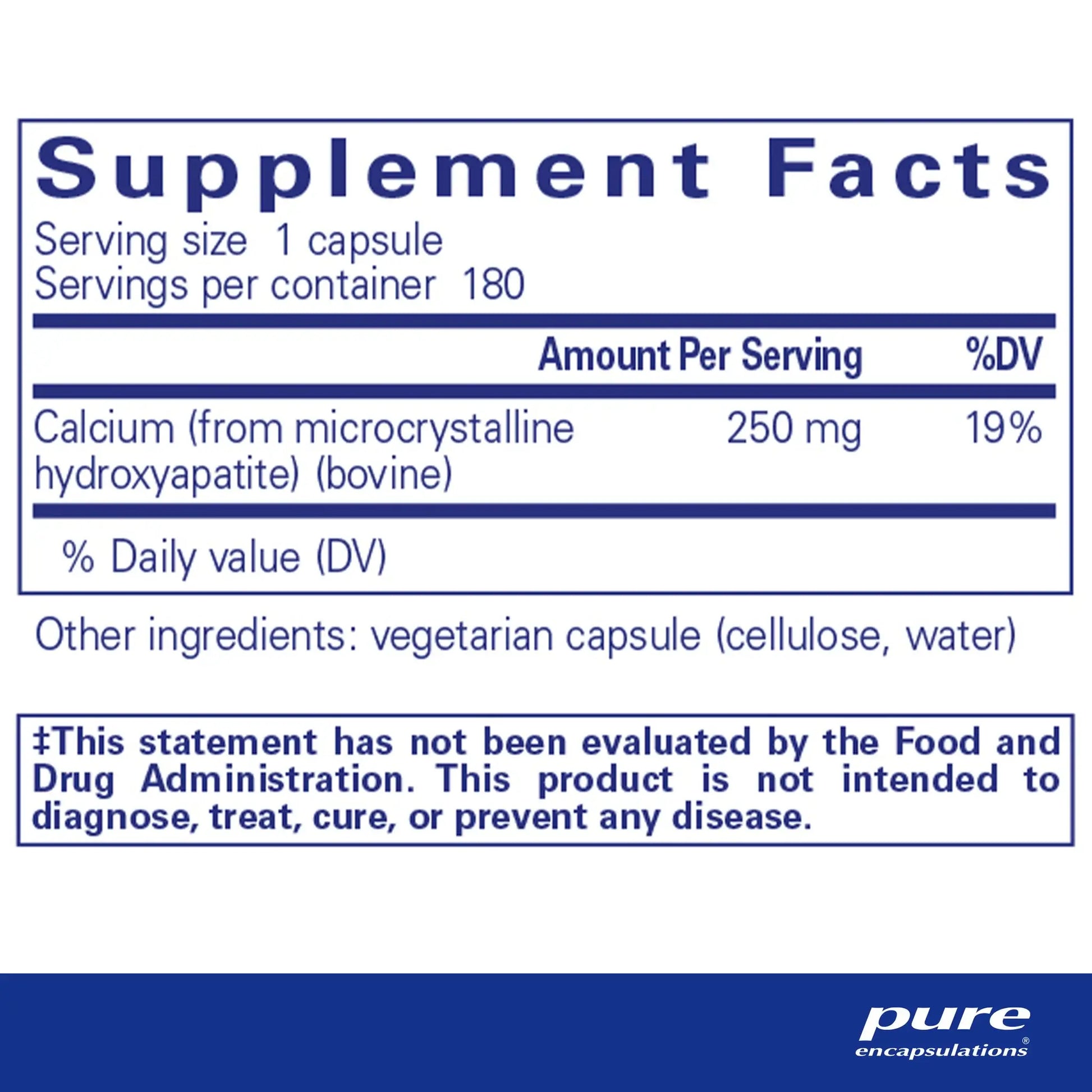 Pure Encapsulation Calcium (MCHA) Capsules