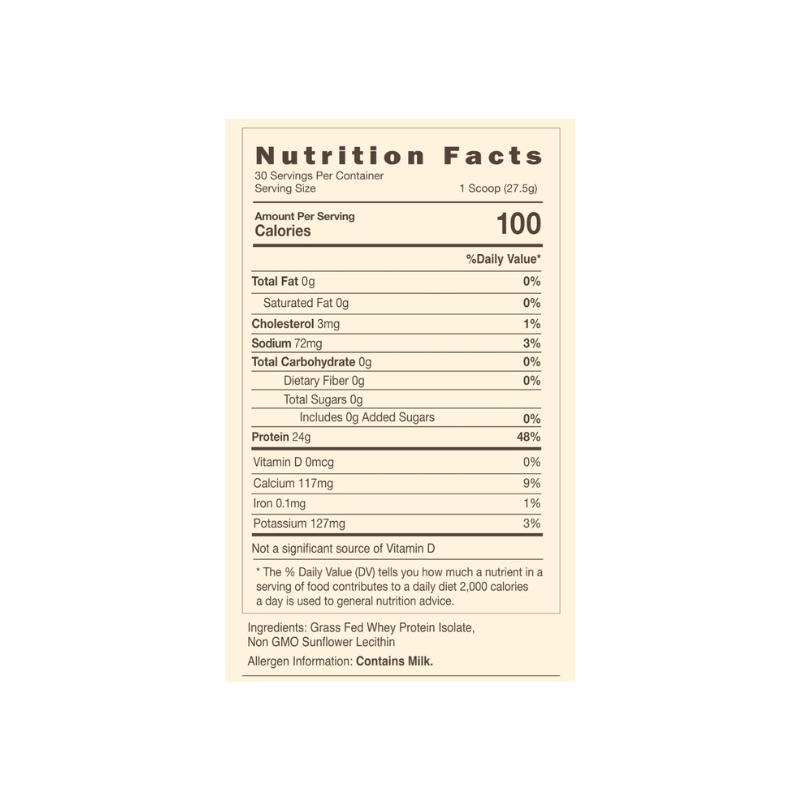 Kono Grassfed Whey Protien Isolate - Unflavored 4