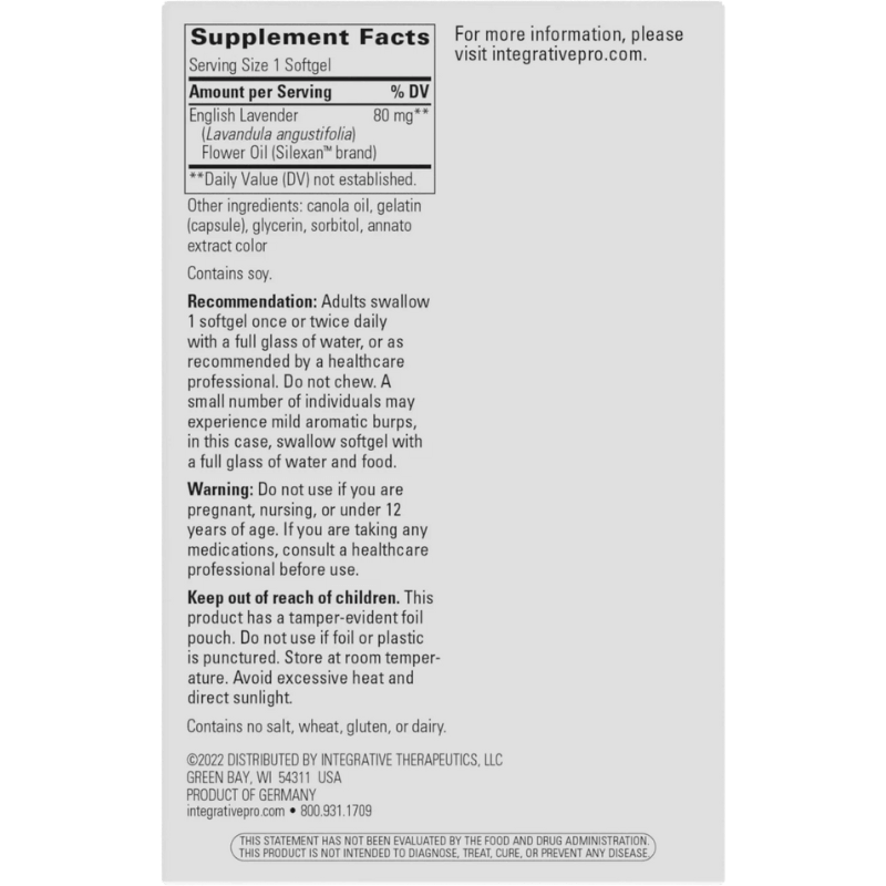 Integrative Therapeutics Lavela WS 1265 Softgels