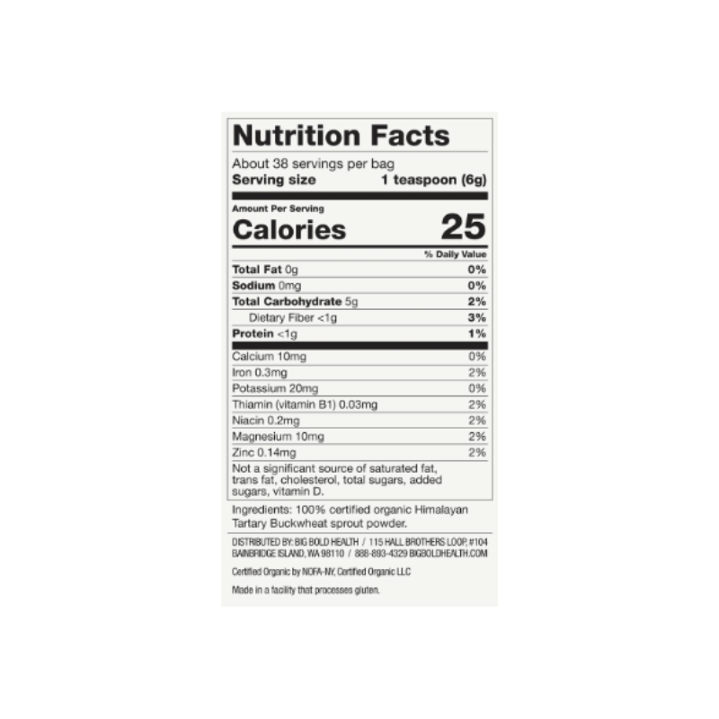 Big Bold Health Himalayan Tartary Buckwheat Sprout Powder 4