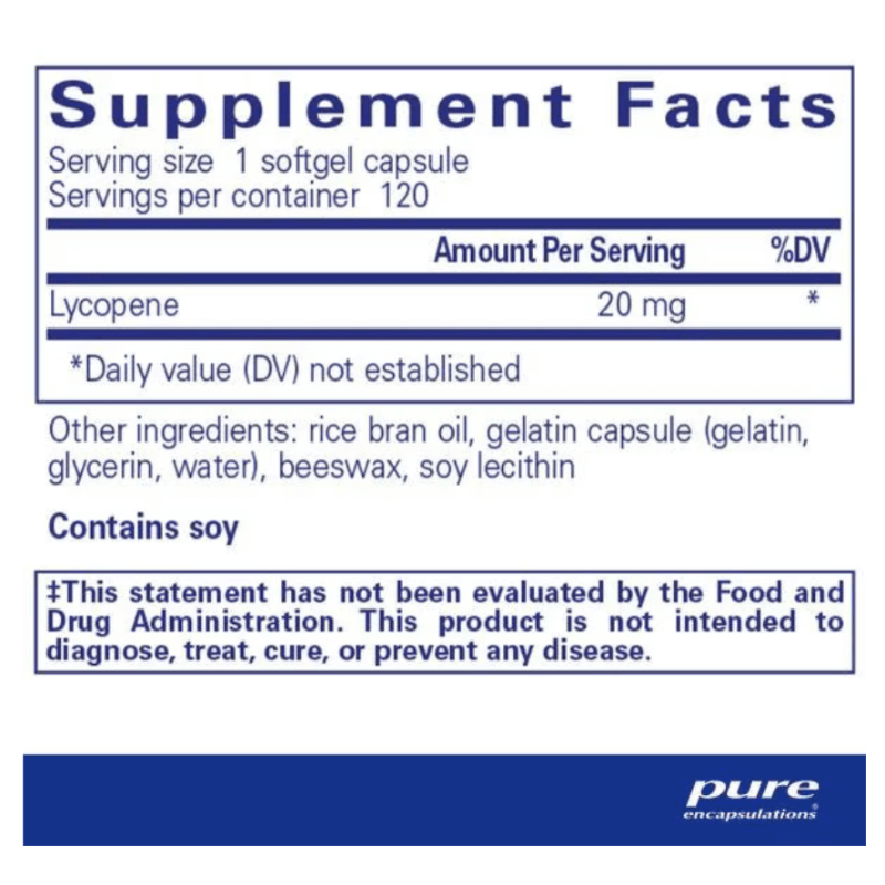Pure Encapsulations Lycopene 20mg Capsules