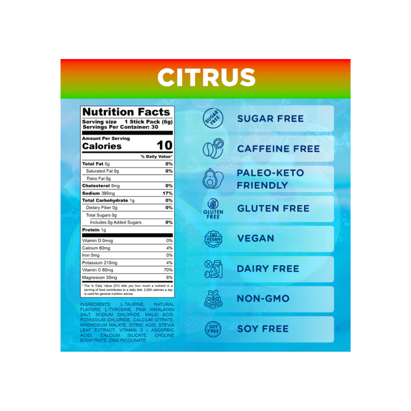 BrainTree Nutrition Brain Water Electrolytes - Citrus Breeze 2