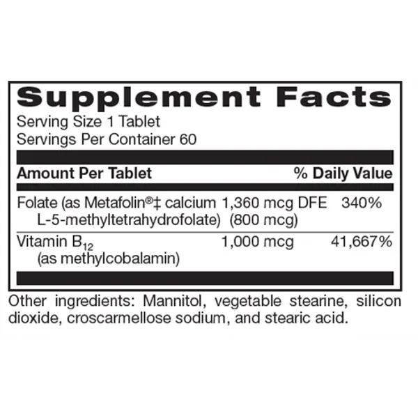 Neurobiologix Bioactive B12-Folate Tablets 2