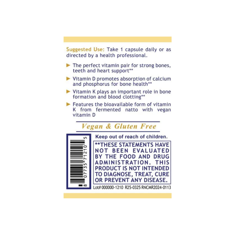 Premier Research Labs Vegan D3/K2 Capsules