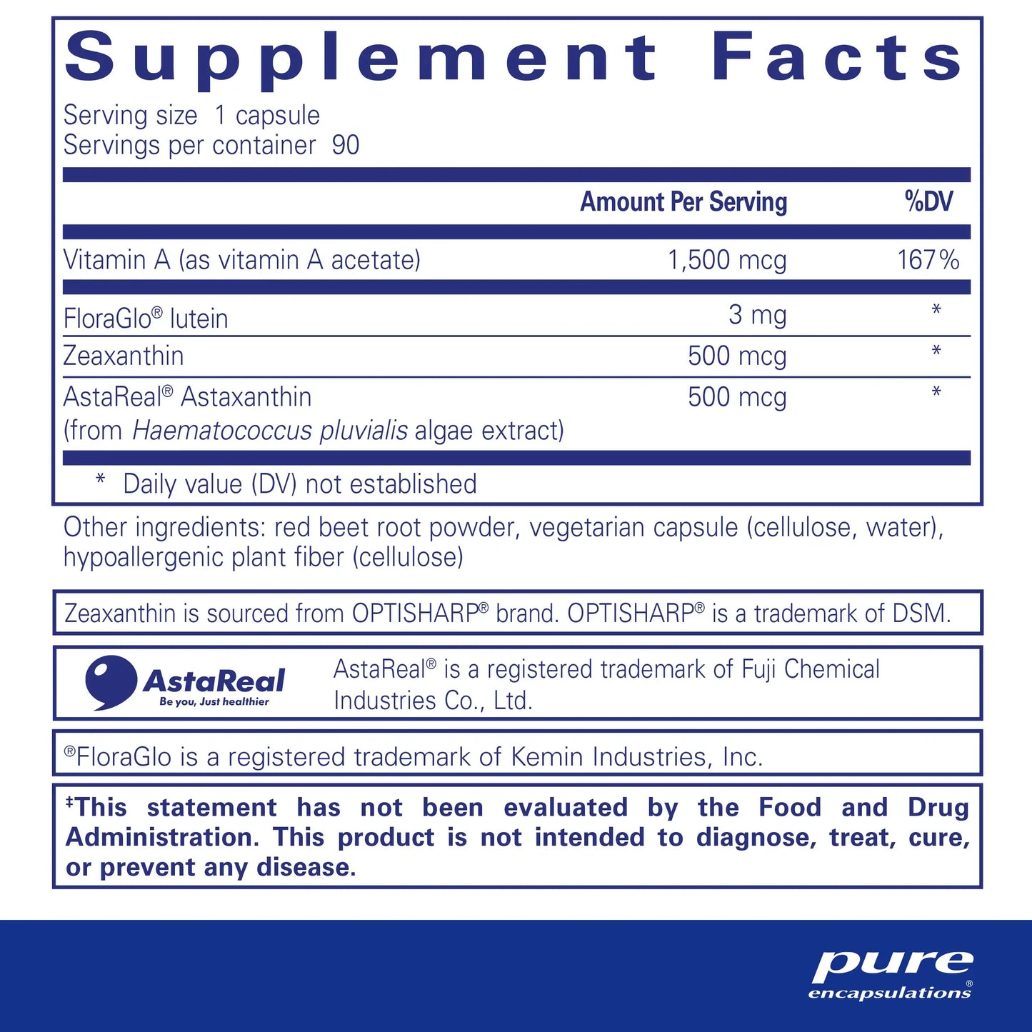 Pure Encapsulations Vitamin A + Carotenoids Capsules