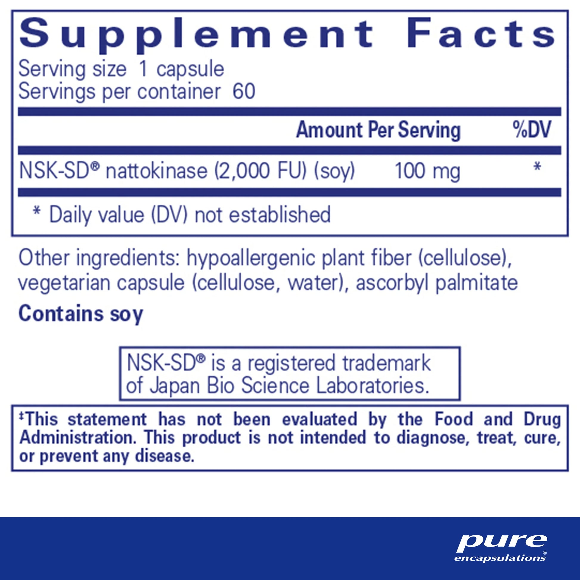 Pure Encapsulations NSK-SD 100 mg Capsules