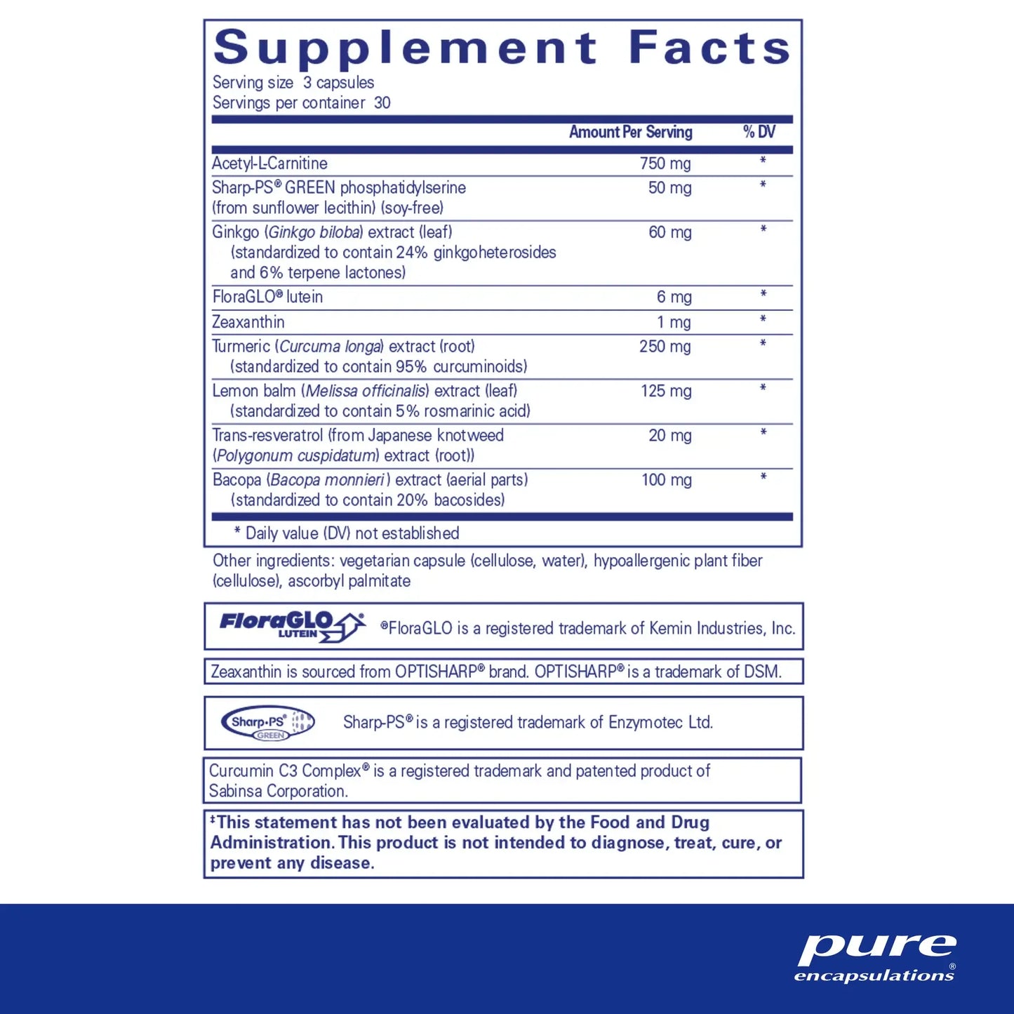 Pure Encapsulations Memory Pro Capsules