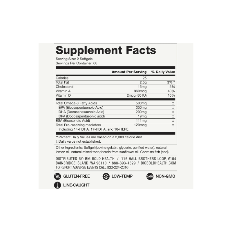 Big Bold Health Dutch Harbor Omega Maintain Softgels 4