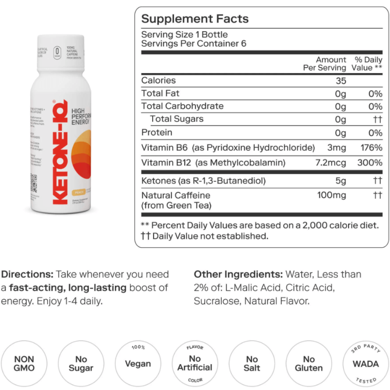 Ketone-IQ Liquid Shots with Caffeine Bundle