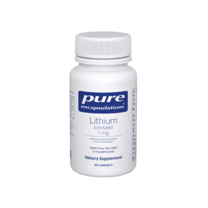 Pure Encapsulations Lithium (Orotate) 1mg Capsules 1
