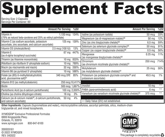 Xymogen ActivNutrients without Iron Capsules
