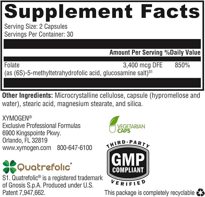 Xymogen 5-MTHF Capsules