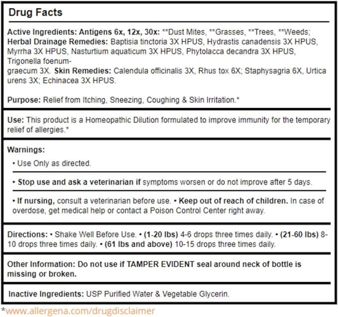 Allergena Allergy Relief For Pets