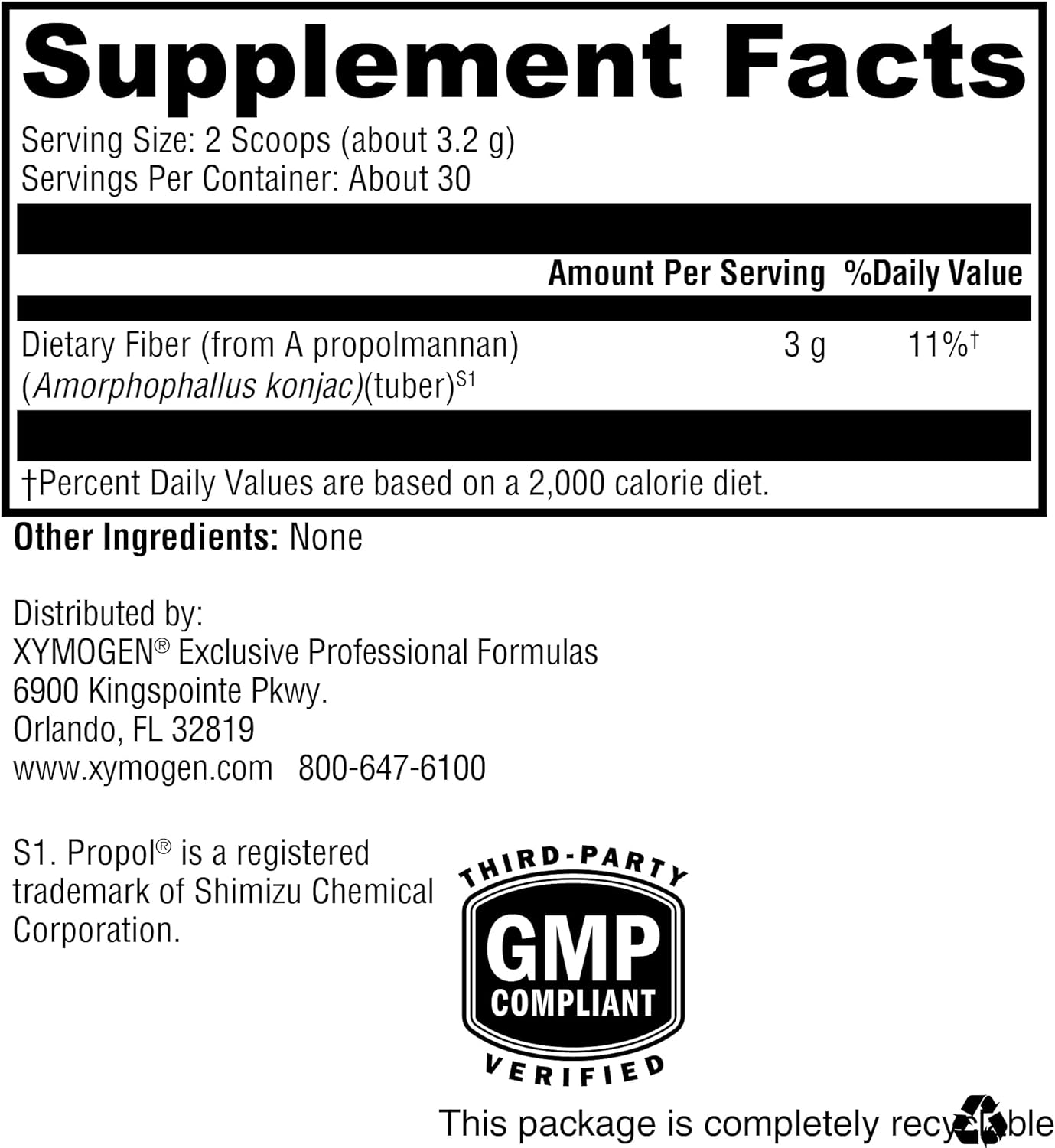 Xymogen OptiFiber Lean Powder