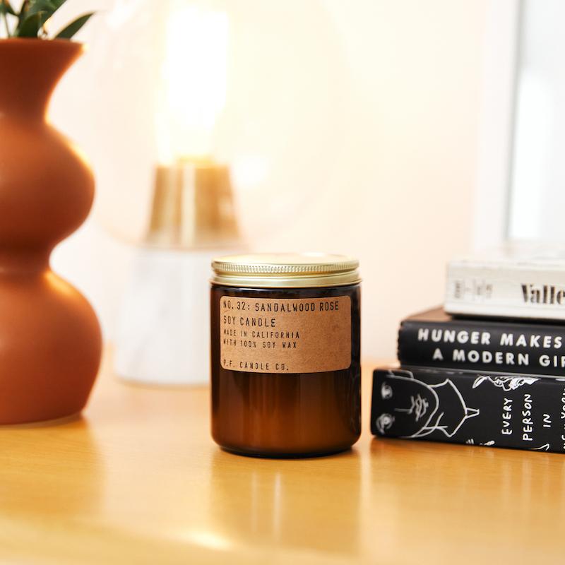 P.F. Candle Company Sandalwood Rose Candle 3