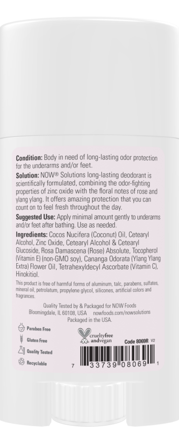 NOW Long-Lasting Deodorant Rose + Ylang Ylang 2