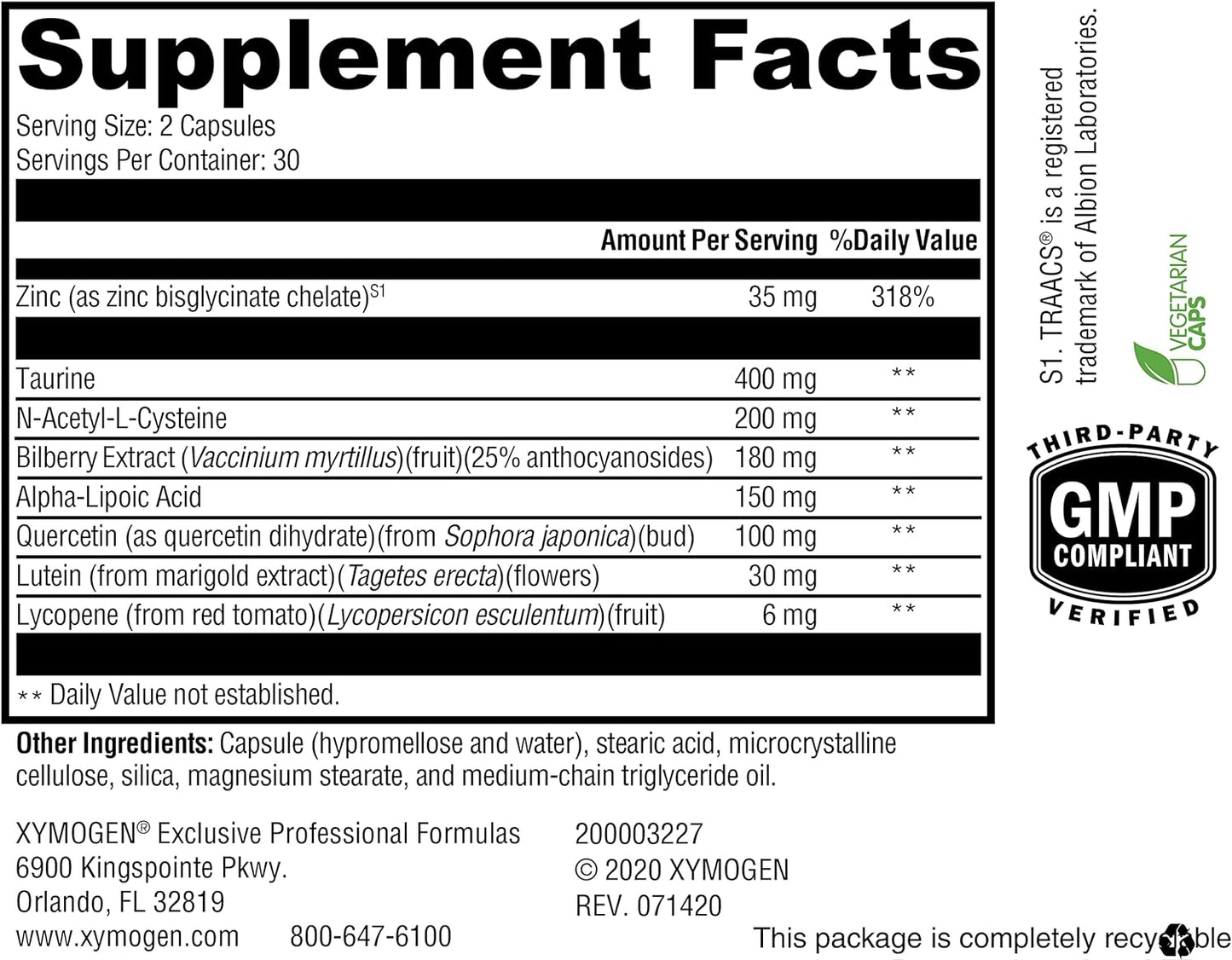 Xymogen I-Sight Capsules