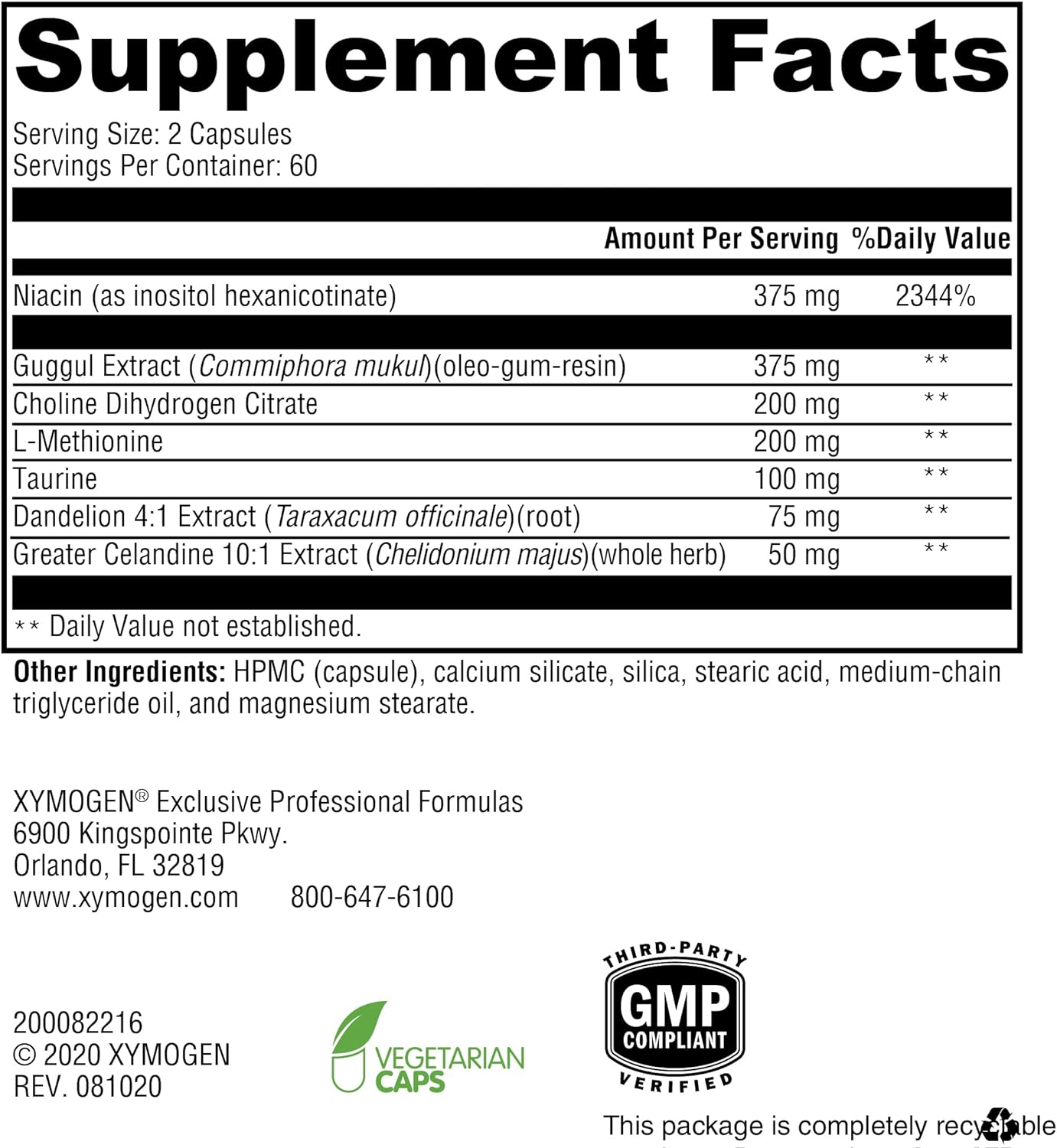 Xymogen Lipotropix Capsules