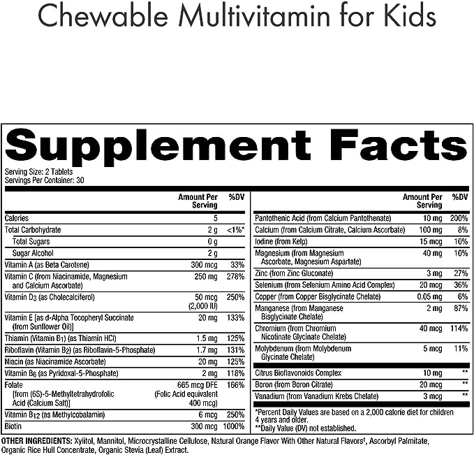 Dr. Mercola Children's Chewable Multivitamin Tablets 4