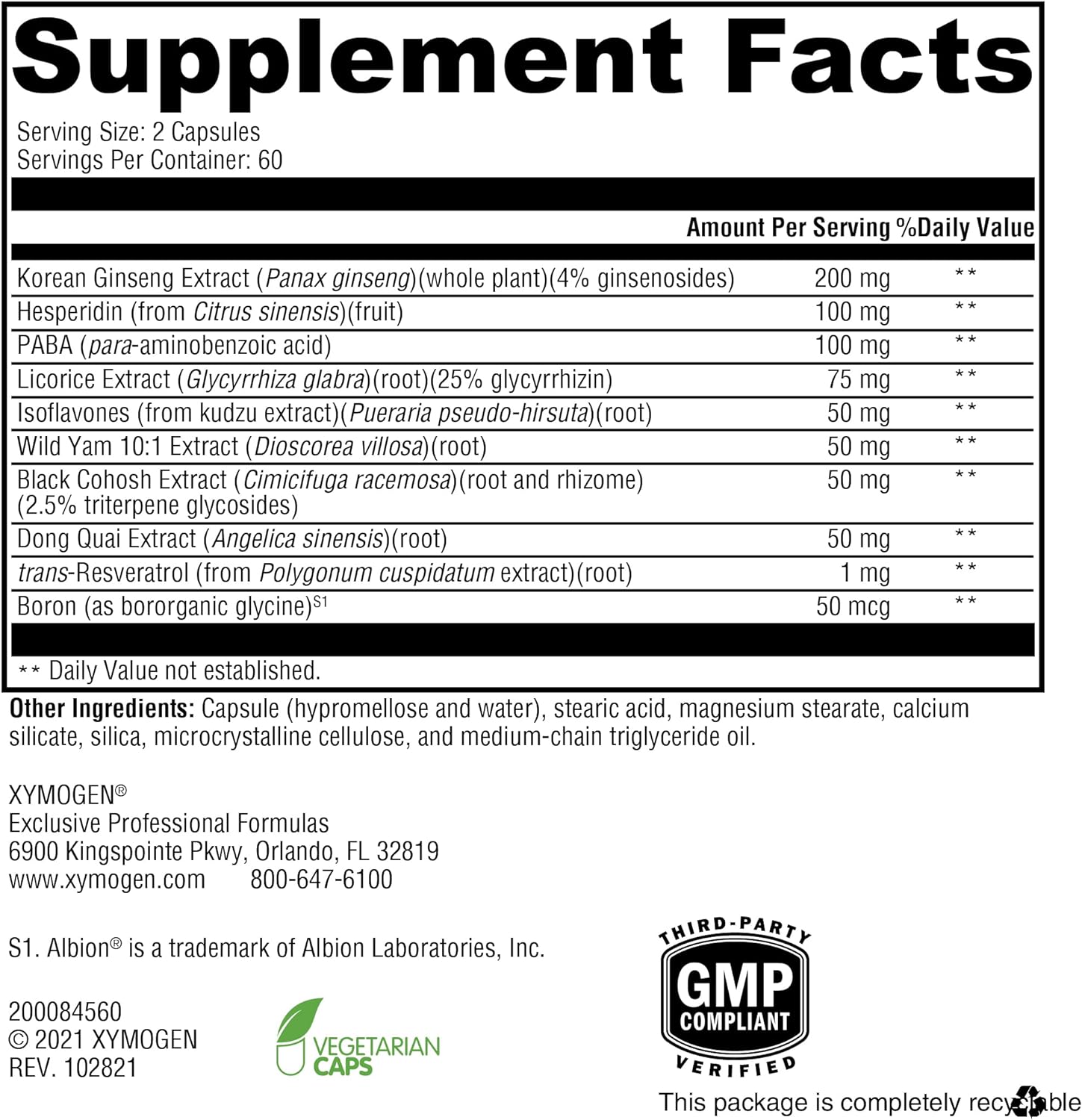 Xymogen Medcaps Menopause Capsules