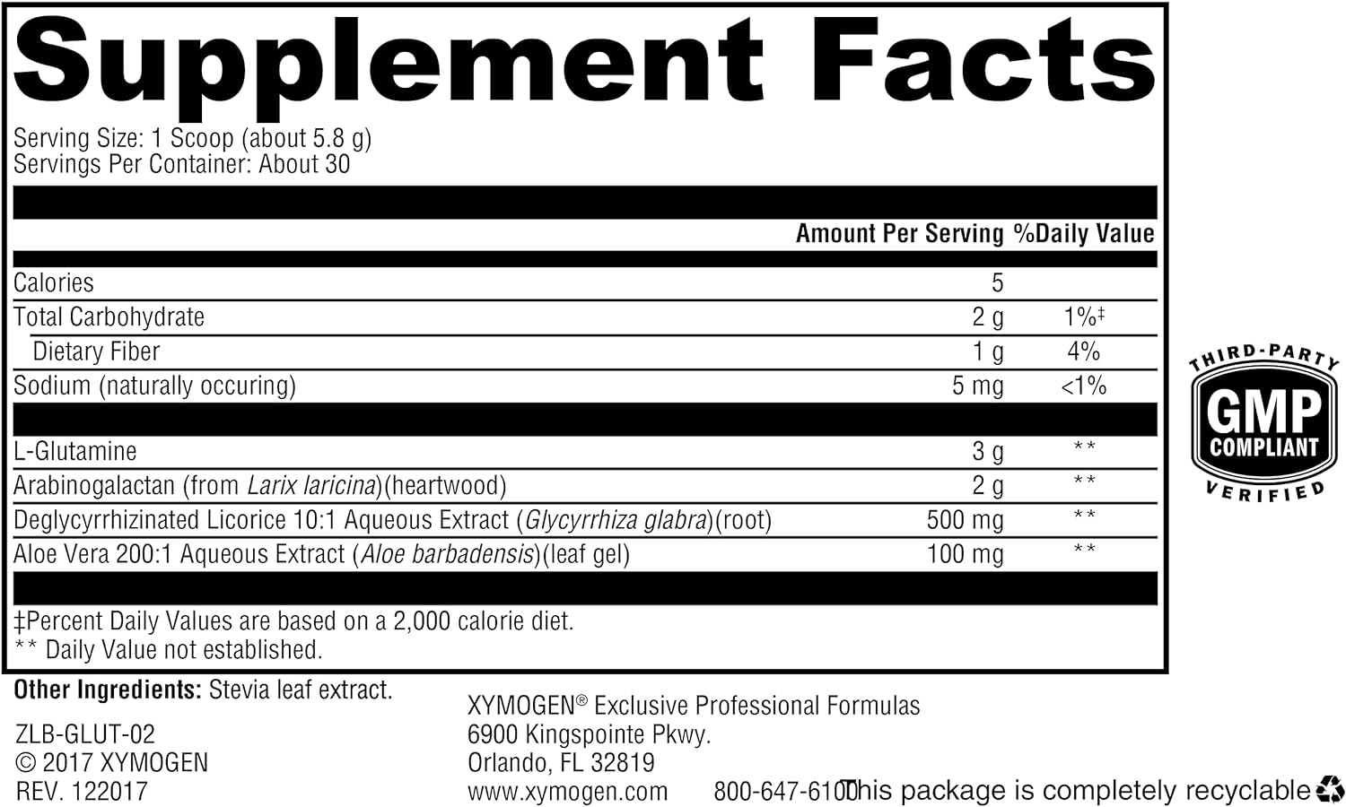 Xymogen GLutAloeMine Powder
