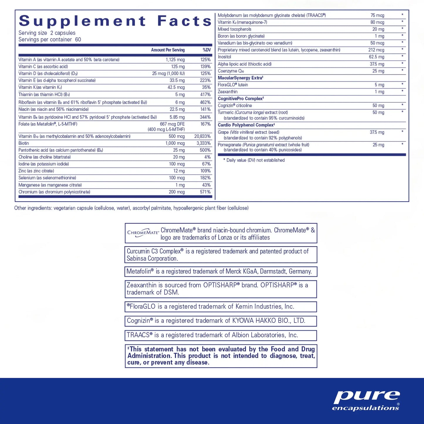 Pure Encapsulations Longevity Nutrients Capsules