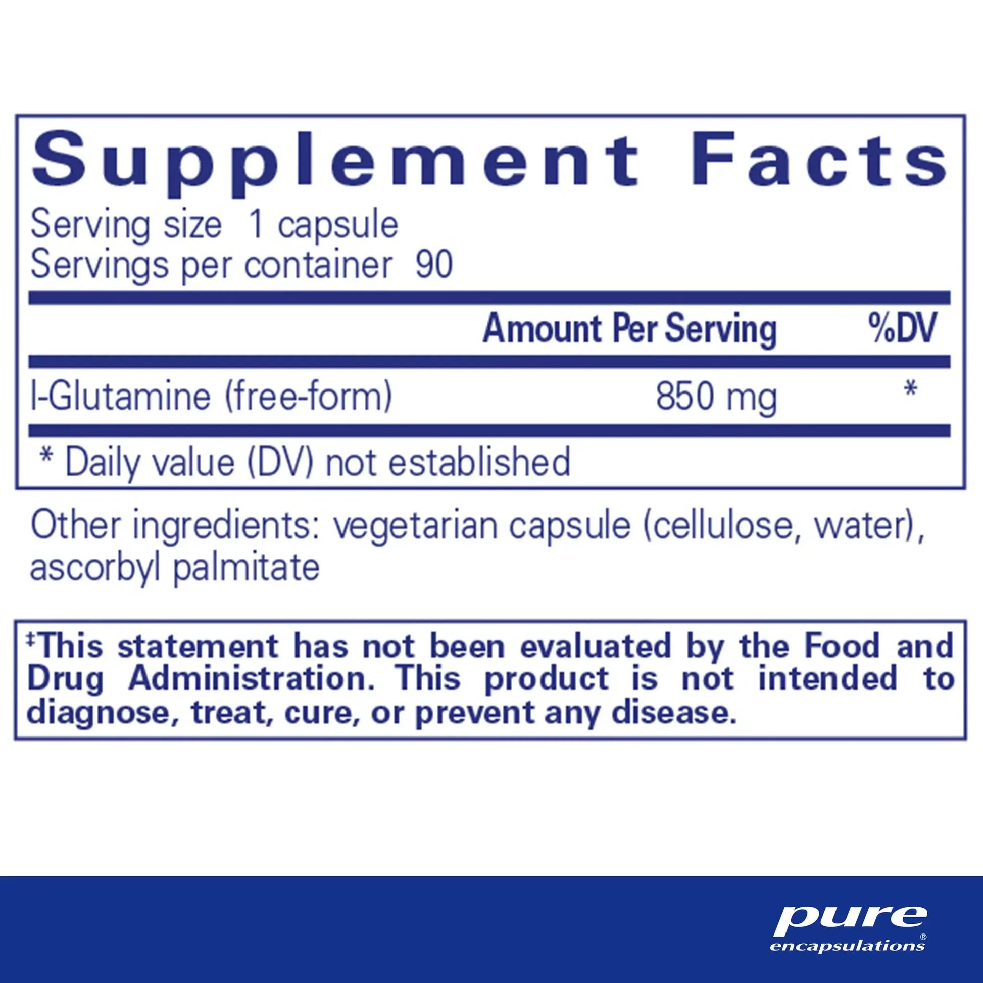 Pure Encapsulations l-glutamine powder