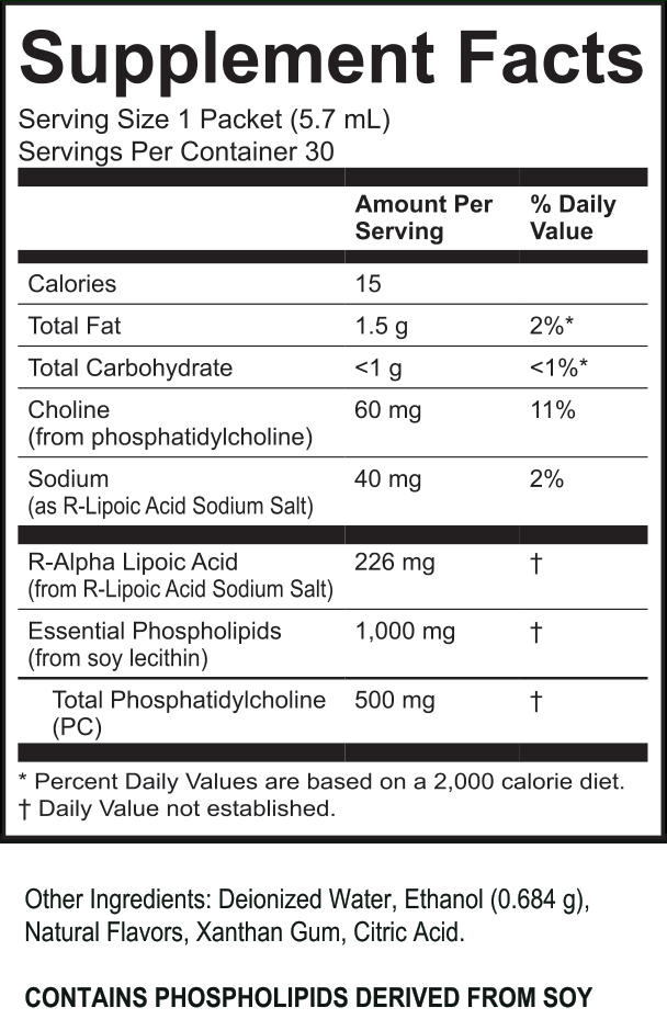 LivOn Laboratories R- Alpha Lipoic Acid Liquid Packets 3