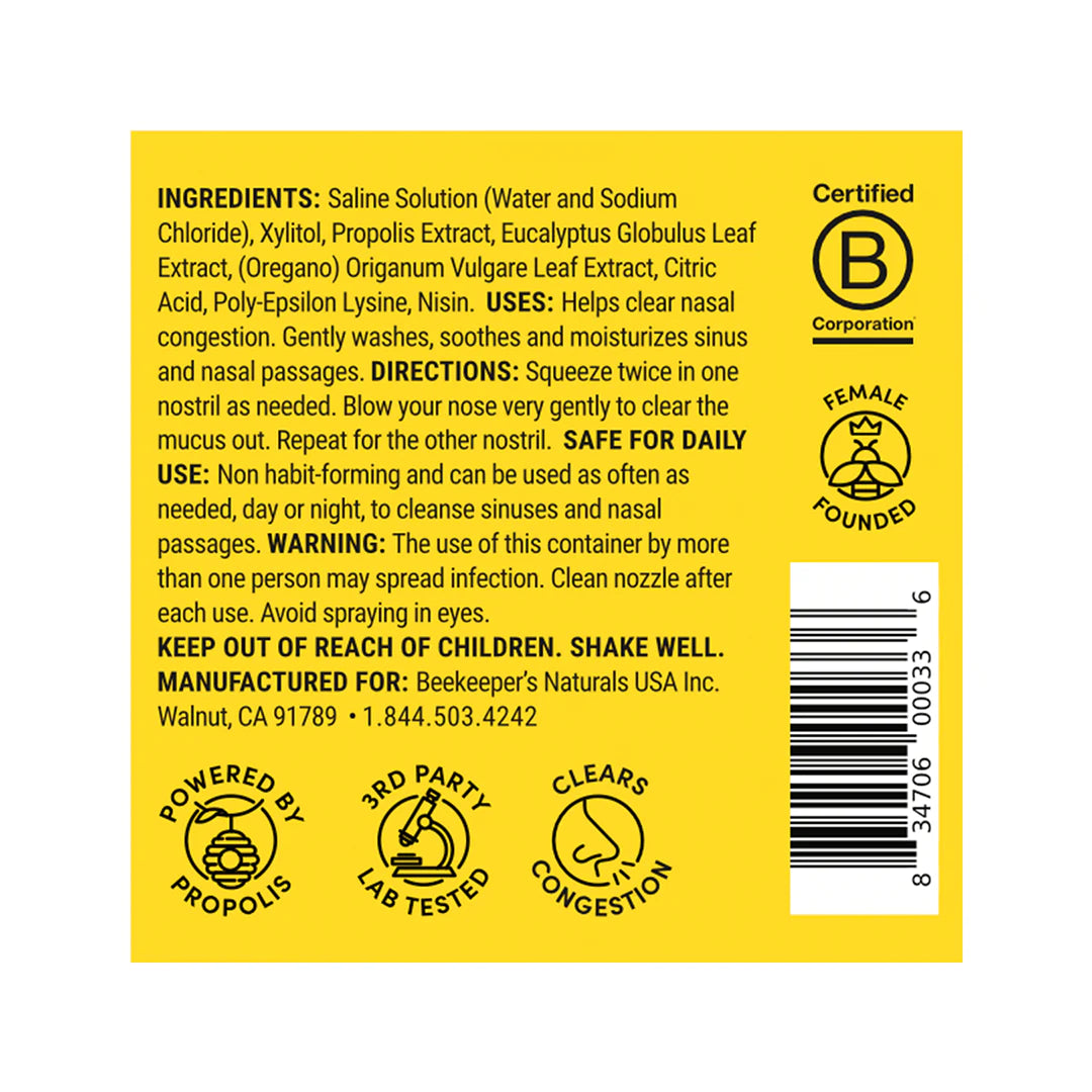 Beekeepers Naturals Nasal Spray 3