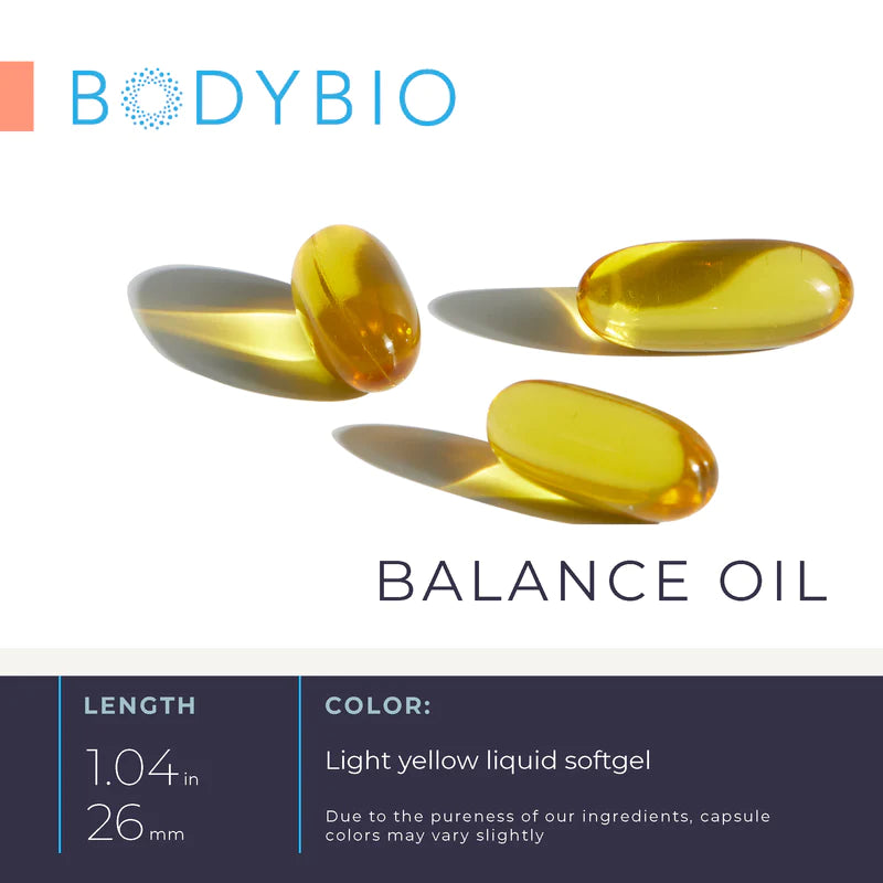 BodyBio Balance Oil (Omega 6+3) Softgels 3