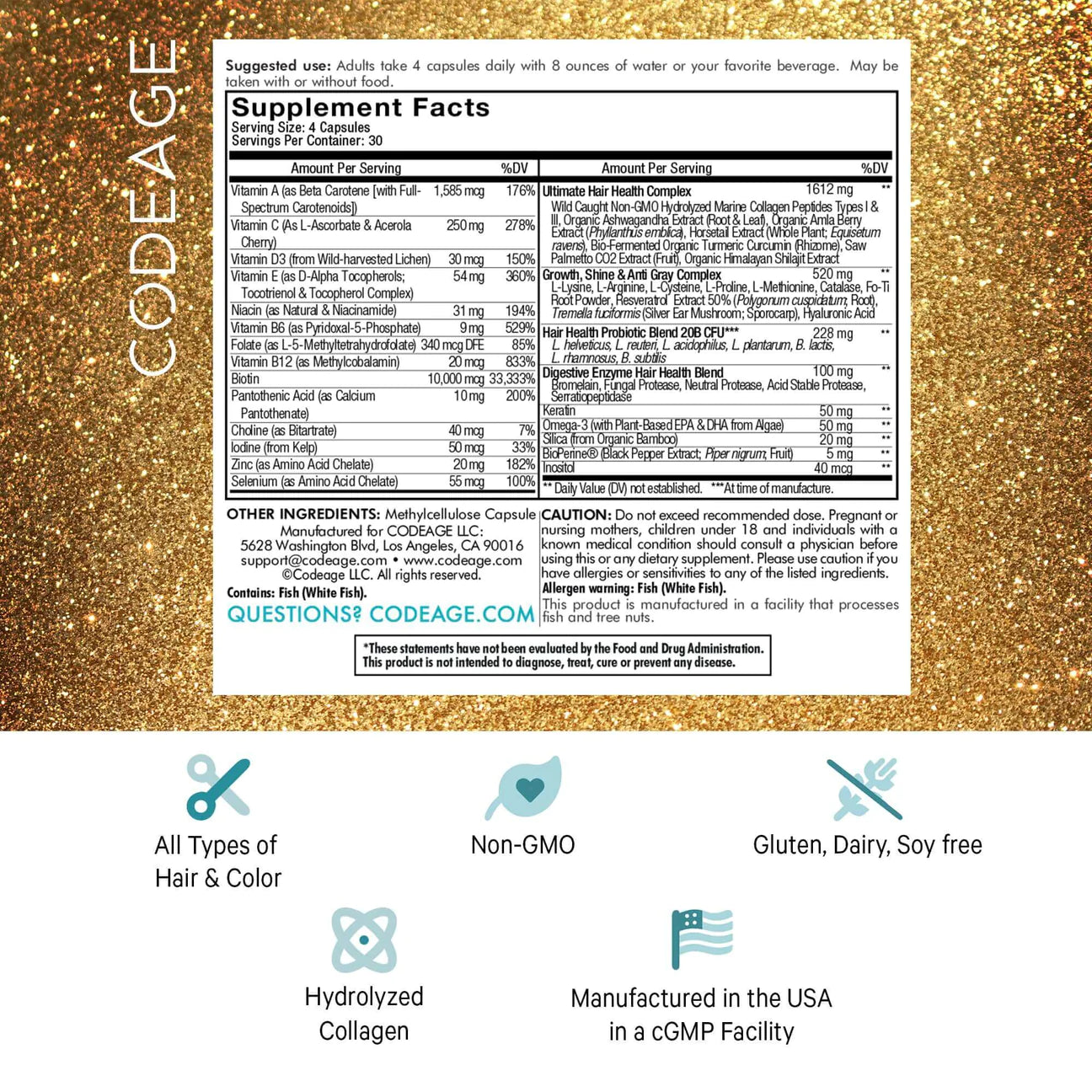 Codeage Hair Vitamins Capsules 4