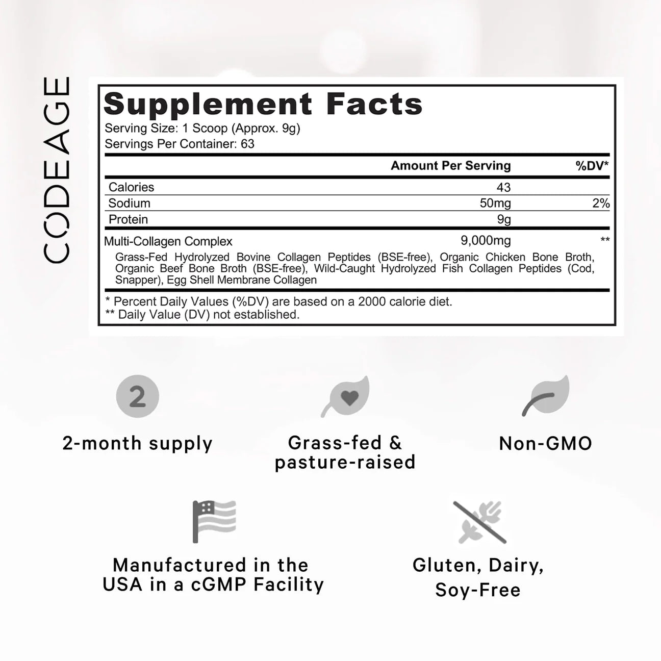 Codeage Hydrolyzed Multi Collagen Peptides Powder 4