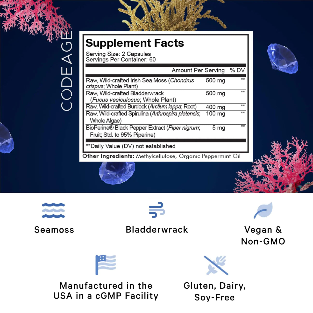 Codeage Wildcrafted Sea Moss + Capsules