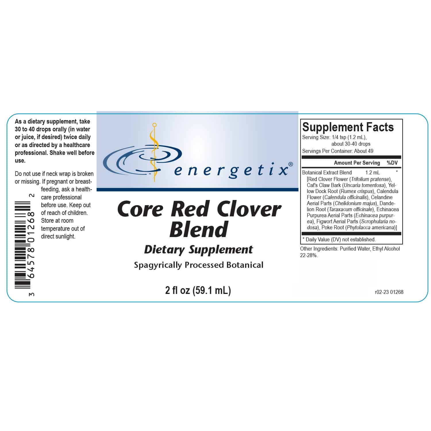 Energetix Core Red Clover Blend Liquid 2