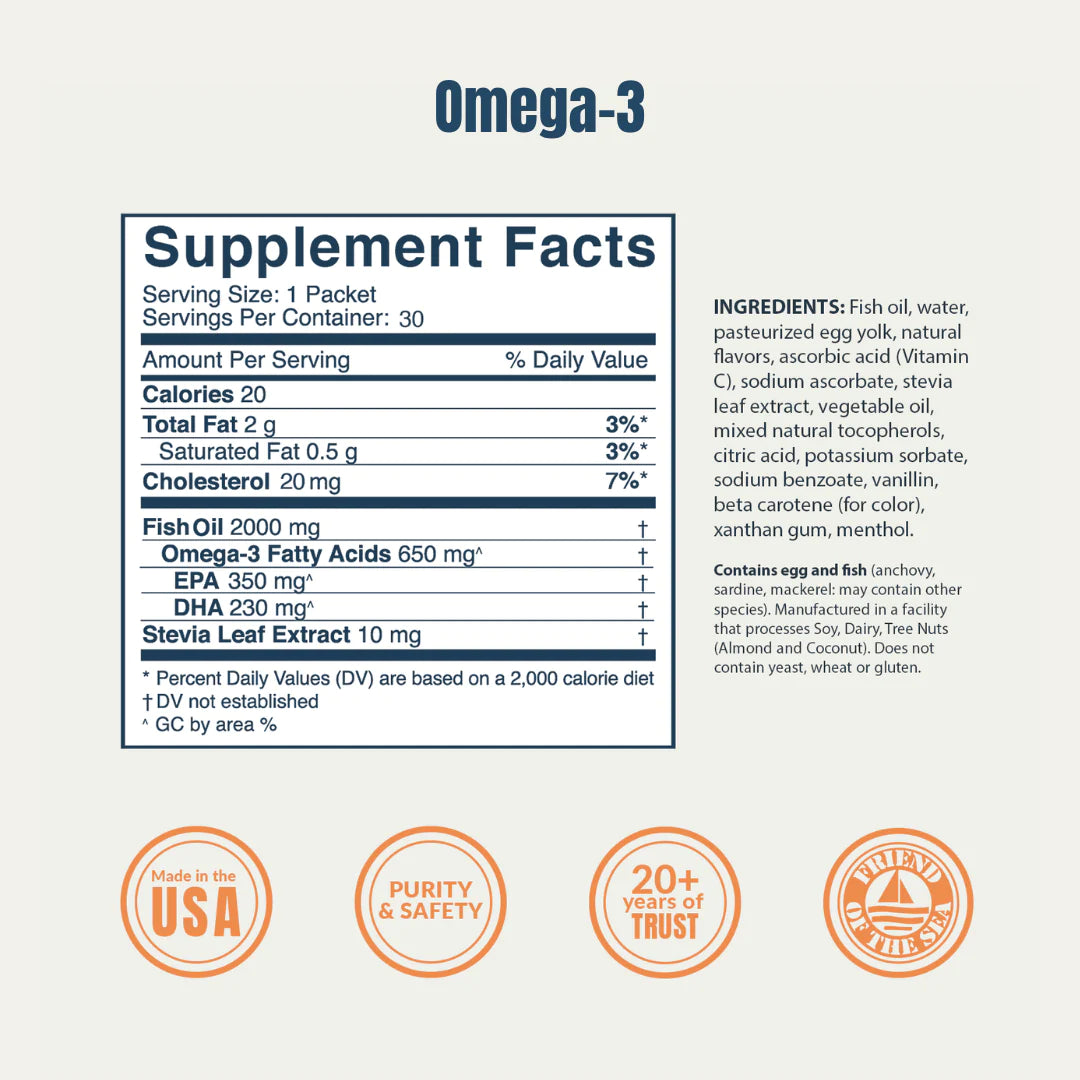 Coromega Orange Squeeze Liquid Packets 2
