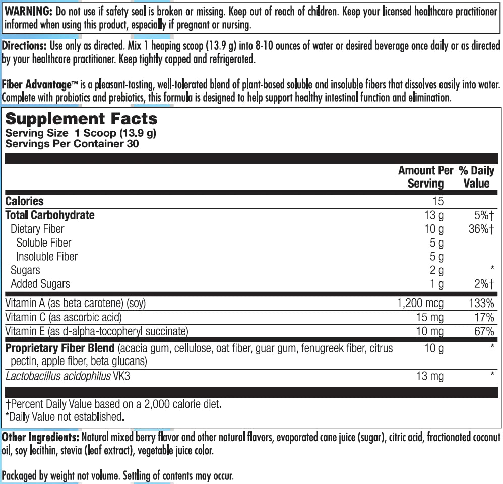 Nutra Biogenesis Fiber Advantage Powder 2