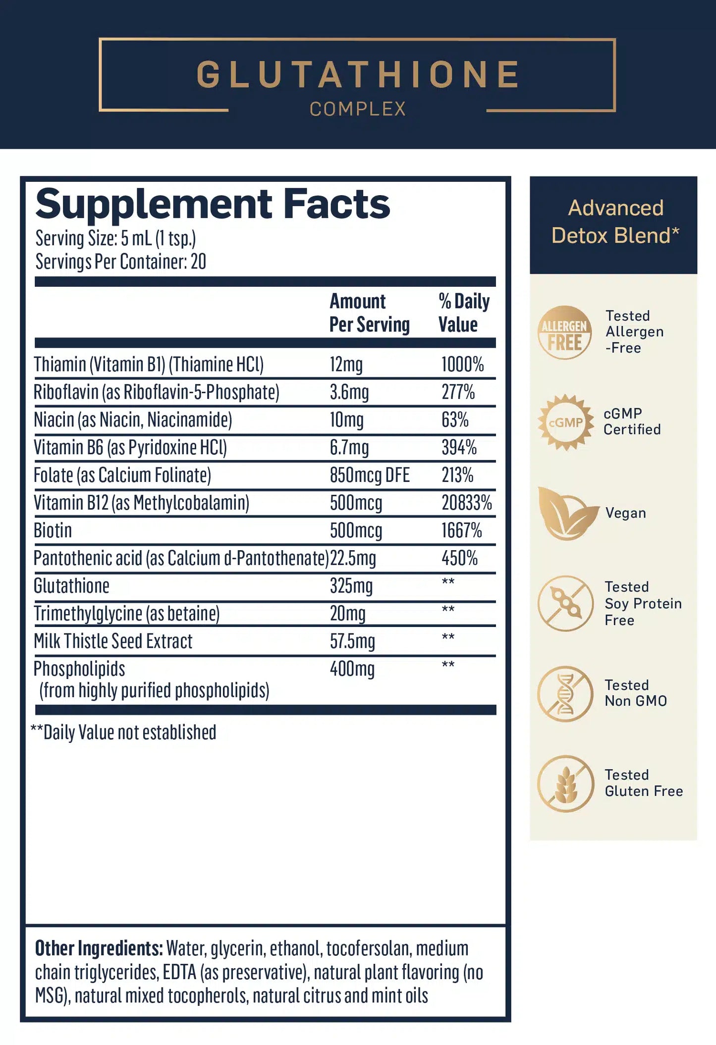 Quicksilver Liposomal Glutathione Complex Liquid 2
