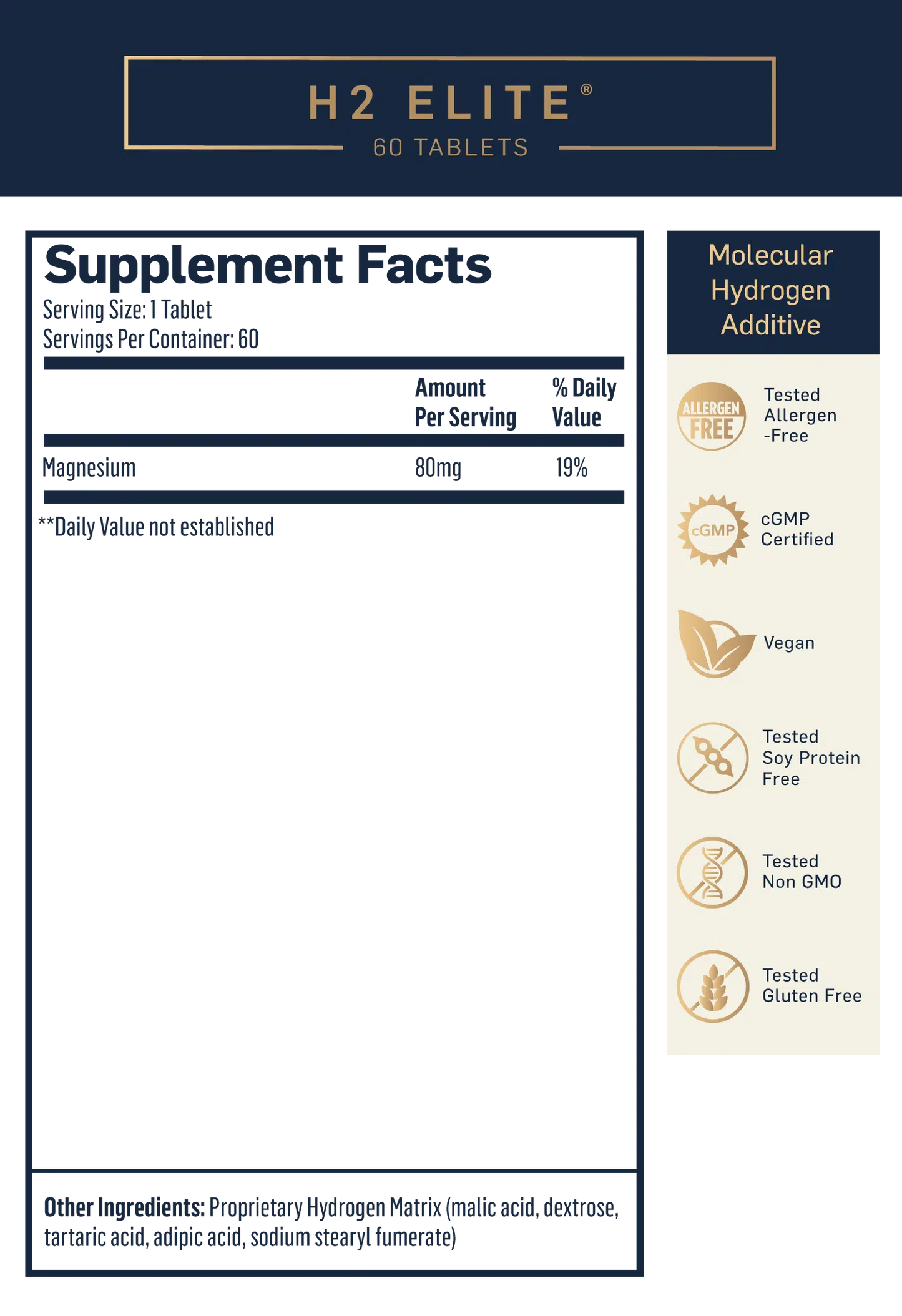 Quicksilver H2 Elite Molecular Hydrogen Tablets 2